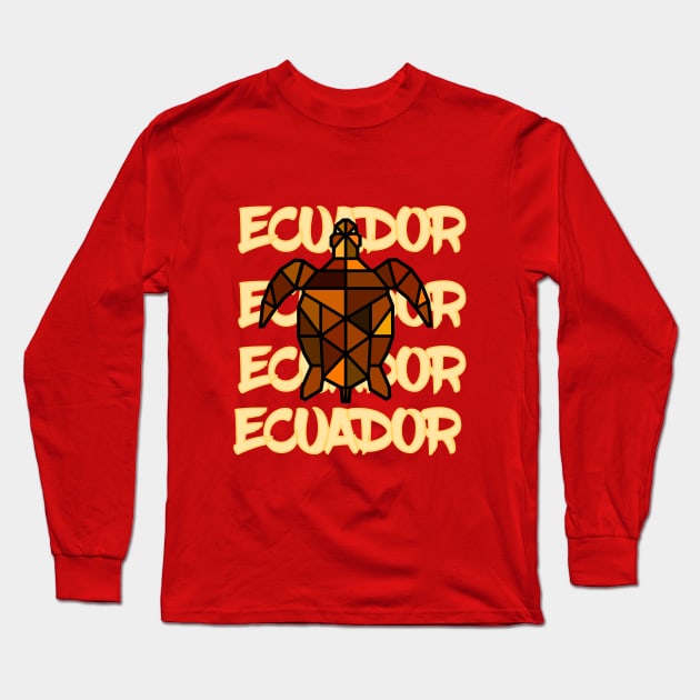 Tortuga Marina Ecuador Long Sleeve T-Shirt by leeloolook